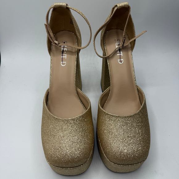 Anthropologie x Silent d Women's Tailah Mary Jane Heels In Gold EU 40/US 9.5 - Picture 8 of 10
